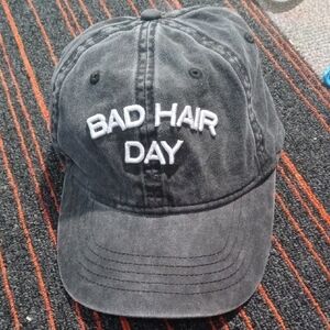 Casual Black 'Bad Hair Day' Women's Cap